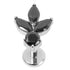 Titanium Internally Threaded Labrets 1.2mm - Titanium Claw Set Jewelled Lotus Solitaire Drop