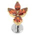 Titanium Internally Threaded Labrets 1.2mm - Titanium Claw Set Jewelled Lotus Solitaire Drop