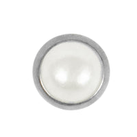 Titanium Threadless (Bend fit) Bezel Set Pearl Disk