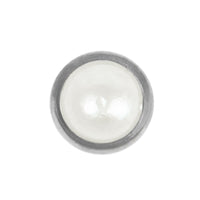 Titanium Threadless (Bend fit) Bezel Set Pearl Disk