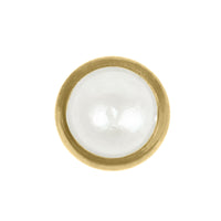 Titanium Threadless (Bend fit) Bezel Set Pearl Disk
