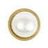 Titanium Threadless (Bend fit) Bezel Set Pearl Disk