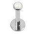 Titanium Threadless Labrets - Titanium (Bend-fit) Pearl Disks