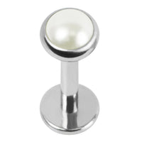Titanium Threadless Labrets - Titanium (Bend-fit) Pearl Disks