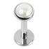 Titanium Threadless Labrets - Titanium (Bend-fit) Pearl Disks