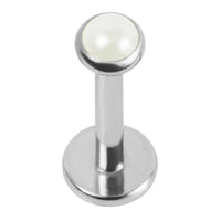 Titanium Threadless Labrets - Titanium (Bend-fit) Pearl Disks