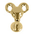Titanium Internally Threaded Labrets 1.2mm - Titanium Rams Head