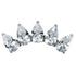 Titanium Claw Set Jewelled Diadem for Internal Thread shafts in 1.2mm