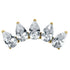 Titanium Claw Set Jewelled Diadem for Internal Thread shafts in 1.2mm