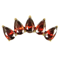 Titanium Claw Set Jewelled Diadem for Internal Thread shafts in 1.2mm