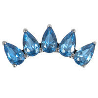 Titanium Claw Set Jewelled Diadem for Internal Thread shafts in 1.2mm