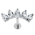 Titanium Internally Threaded Labrets 1.2mm - Titanium Claw Set Jewelled Diadem