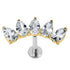 Titanium Internally Threaded Labrets 1.2mm - Titanium Claw Set Jewelled Diadem