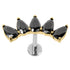 Titanium Internally Threaded Labrets 1.2mm - Titanium Claw Set Jewelled Diadem