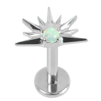 Titanium Internally Threaded Labrets 1.2mm - Titanium Claw Set Opal Radiant Sunset