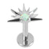 Titanium Internally Threaded Labrets 1.2mm - Titanium Claw Set Opal Radiant Sunset
