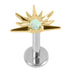 Titanium Internally Threaded Labrets 1.2mm - Titanium Claw Set Opal Radiant Sunset