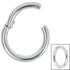 Titanium Large Gauge Hinged Clicker Ring
