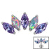 Titanium Threadless (Bend fit) (Infinity) Claw Set 5 Marquise Opal and Jewel Fan
