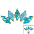 Titanium Threadless (Bend fit) (Infinity) Claw Set 5 Marquise Opal and Jewel Fan