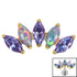 Titanium Threadless (Bend fit) (Infinity) Claw Set 5 Marquise Opal and Jewel Fan