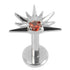 Titanium Internally Threaded Labrets 1.2mm - Titanium Claw Set Jewelled Radiant Sunset