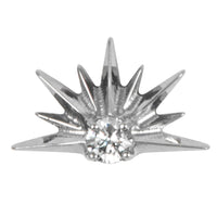 Titanium Claw Set Jewelled Radiant Sunset Top for Internal Thread shafts in 1.2mm