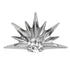 Titanium Claw Set Jewelled Radiant Sunset Top for Internal Thread shafts in 1.2mm