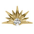 Titanium Claw Set Jewelled Radiant Sunset Top for Internal Thread shafts in 1.2mm