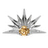 Titanium Claw Set Jewelled Radiant Sunset Top for Internal Thread shafts in 1.2mm