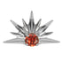 Titanium Claw Set Jewelled Radiant Sunset Top for Internal Thread shafts in 1.2mm