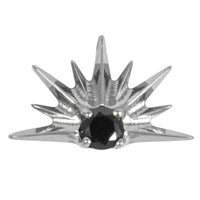 Titanium Claw Set Jewelled Radiant Sunset Top for Internal Thread shafts in 1.2mm