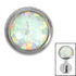 Titanium Bezel Set Opal Disk for Internal Thread shafts in 1.2mm