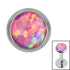 Titanium Threadless (Bend fit) (Infinity) Bezel Set Opal Disk