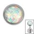 Titanium Threadless (Bend fit) (Infinity) Bezel Set Opal Disk