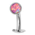 Titanium Threadless Floating Navel Bar - Titanium Bezel Set Opal Disk 1.6mm