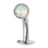 Titanium Threadless Floating Navel Bar - Titanium Bezel Set Opal Disk 1.6mm