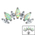 Titanium Internal 7 Opal and Jewelled Marquise Crown Top