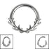 Titanium Buck Antlers Hinged Clicker Ring
