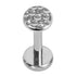 Titanium Internally Threaded Labrets 1.2mm - Titanium Hammered Disk