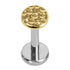 Titanium Internally Threaded Labrets 1.2mm - Titanium Hammered Disk