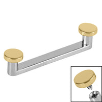Titanium Internally Threaded Flat Surface Barbells with Titanium Disk