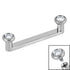 Titanium Internally Threaded Flat Surface Barbells with Titanium Jewelled Disk