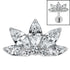 Titanium Internal Jewelled Lotus Marquise Fan Top