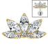 Titanium Internal Jewelled Lotus Marquise Fan Top