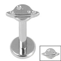 Titanium Internally Threaded Labrets 1.2mm - Titanium Rings of Saturn
