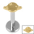 Titanium Internally Threaded Labrets 1.2mm - Titanium Rings of Saturn