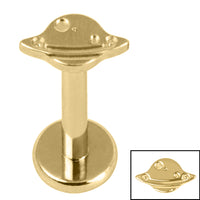 Titanium Internally Threaded Labrets 1.2mm - Titanium Rings of Saturn