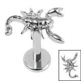 Titanium Internally Threaded Labrets 1.2mm - Titanium Scorpion