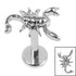 Titanium Internally Threaded Labrets 1.2mm - Titanium Scorpion